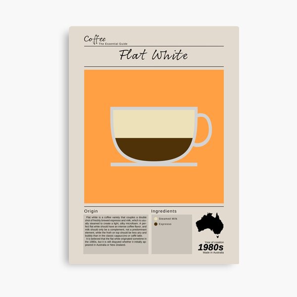 Item preview, Coffee Essential Guide Flat White designed and sold by My Digital Mind.
