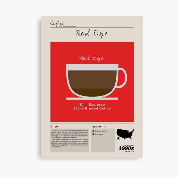 Item preview, Coffee Essential Guide Red Eye designed and sold by My Digital Mind.