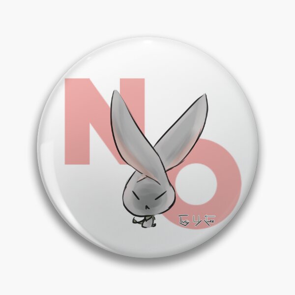 Item preview, The gray long-eared rabbit angrily said NO. designed and sold by Xieurabbit.