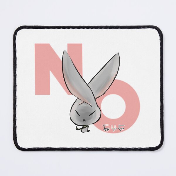 Item preview, The gray long-eared rabbit angrily said NO. designed and sold by Xieurabbit.