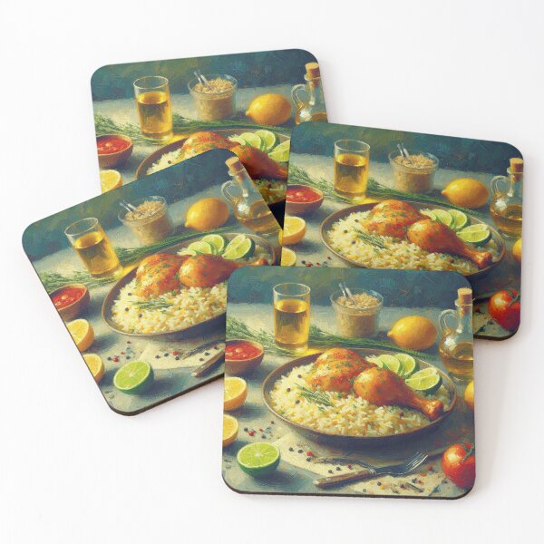Item preview, Arroz con Pollo Estilo Impresionista designed and sold by artofuniverse.
