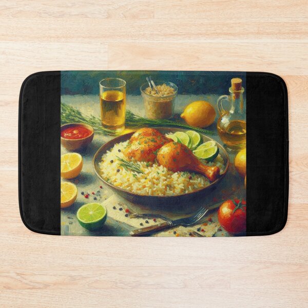Item preview, Arroz con Pollo Impressionism Art Style designed and sold by artofuniverse.