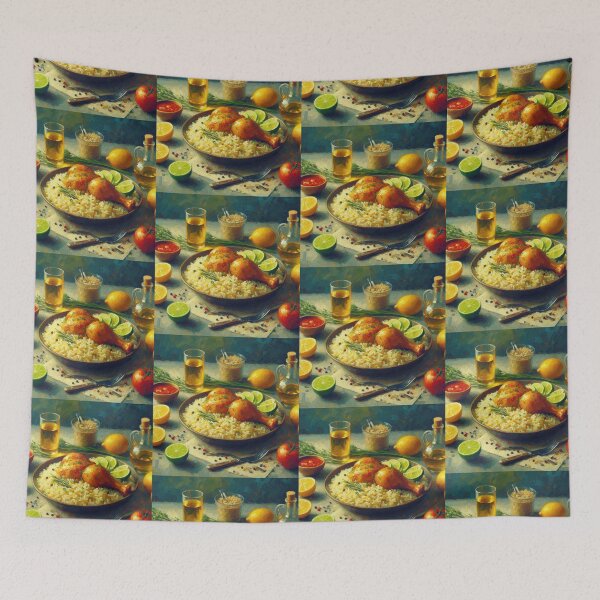 Item preview, Arroz con Pollo Estilo Impresionista designed and sold by artofuniverse.