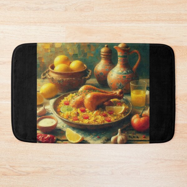 Item preview, Arroz con Pollo Impressionism Art Style designed and sold by artofuniverse.