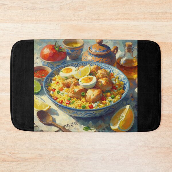 Item preview, Arroz con Pollo Impressionism Art Style designed and sold by artofuniverse.