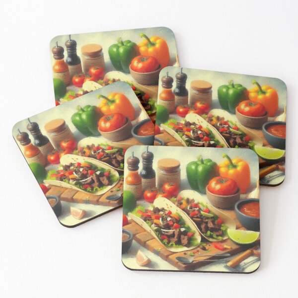 Item preview, Beef Tacos Impressionism Art Style designed and sold by artofuniverse.