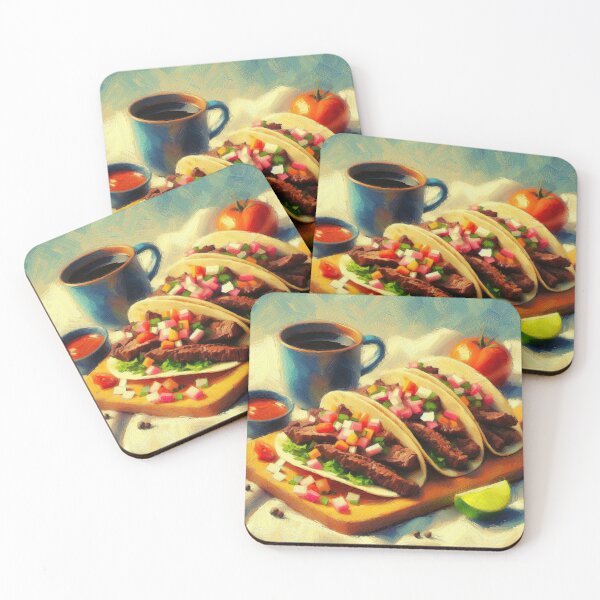 Item preview, Beef Tacos Impressionism Art Style designed and sold by artofuniverse.