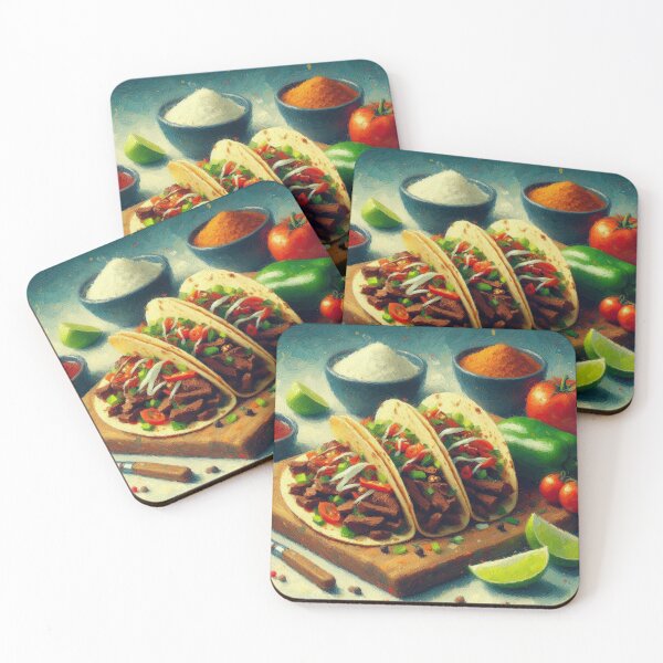 Item preview, Beef Tacos Impressionism Art Style designed and sold by artofuniverse.