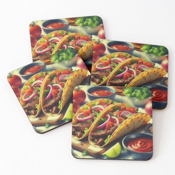 Item preview, Beef Tacos Impressionism Art Style designed and sold by artofuniverse.