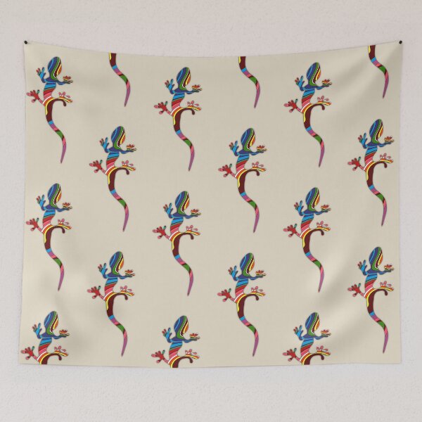 Item preview, Gecko lizard ethnic sign in modern abstract design designed and sold by mikistudio.