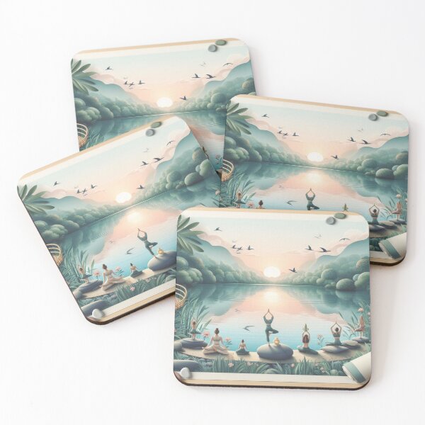 Item preview, peaceful yoga by the lake designed and sold by Dominika Farkašová.