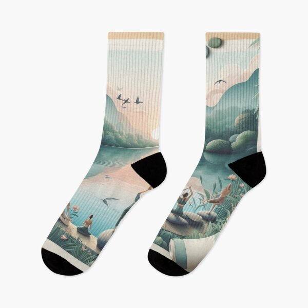 Item preview, peaceful yoga by the lake designed and sold by Dominika Farkašová.