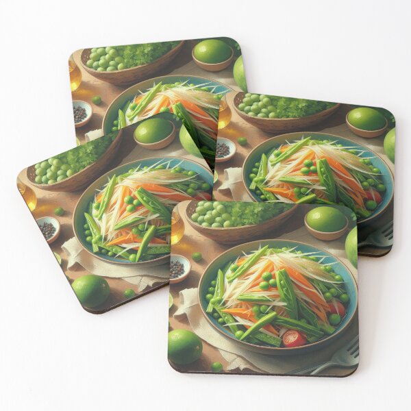 Item preview, Green Papaya Salad Impressionism Art Style designed and sold by artofuniverse.