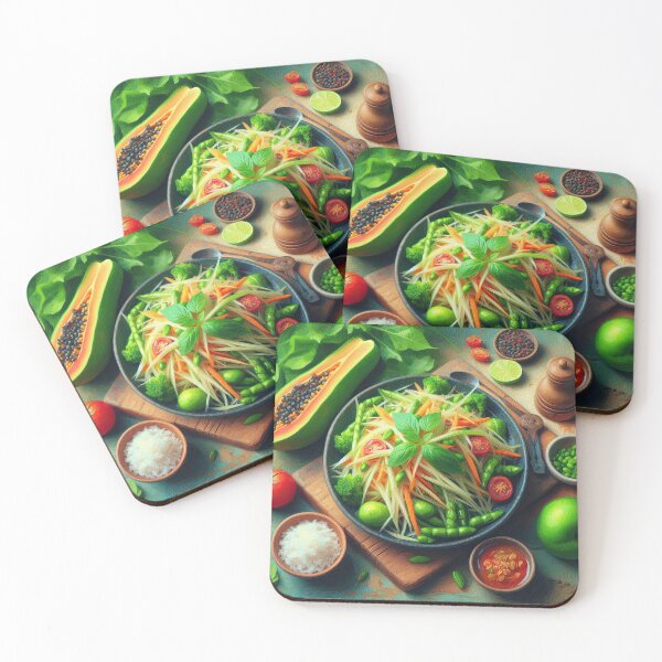 Item preview, Green Papaya Salad Impressionism Art Style designed and sold by artofuniverse.