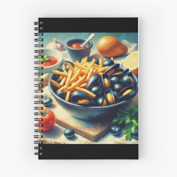 Item preview, Moules Frites Impressionism Art Style designed and sold by artofuniverse.