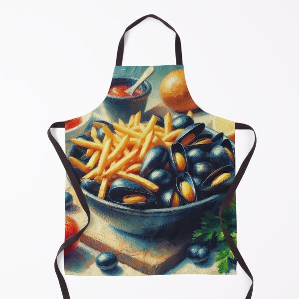Item preview, Moules Frites Impressionism Art Style designed and sold by artofuniverse.