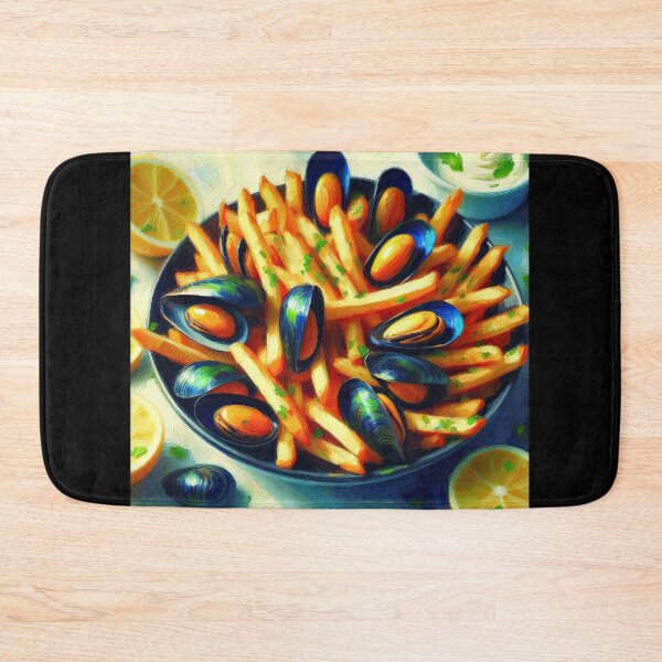 Item preview, Moules Frites Impressionism Art Style designed and sold by artofuniverse.