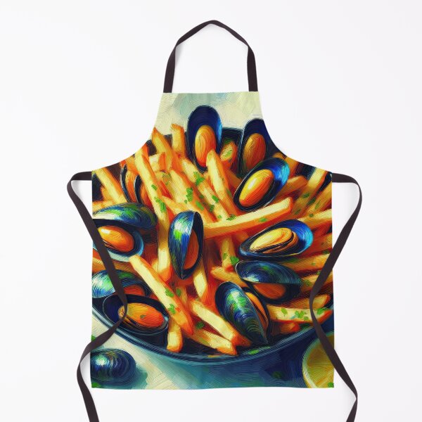 Item preview, Moules Frites Impressionism Art Style designed and sold by artofuniverse.