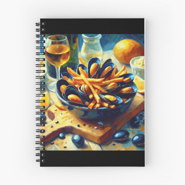 Item preview, Moules Frites Impressionism Art Style designed and sold by artofuniverse.