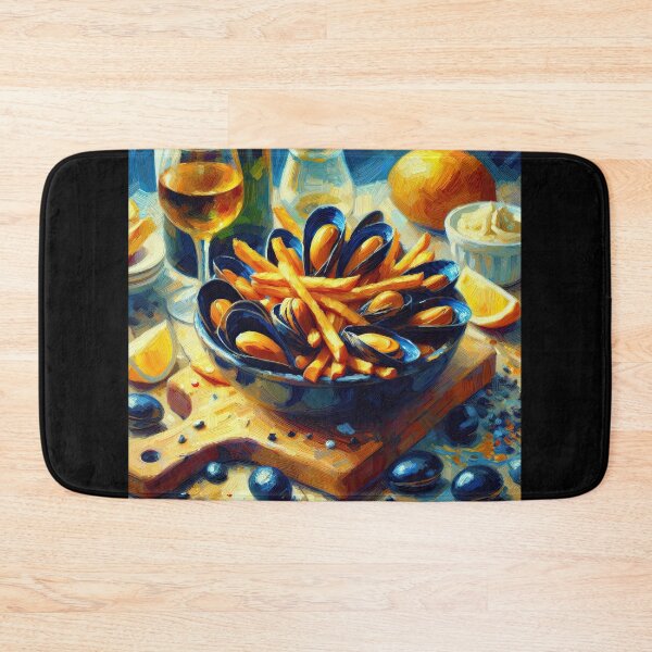 Item preview, Moules Frites Impressionism Art Style designed and sold by artofuniverse.