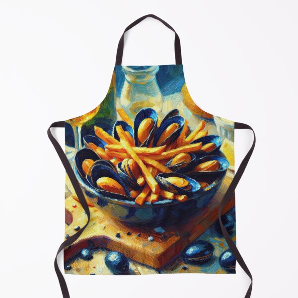 Item preview, Moules Frites Impressionism Art Style designed and sold by artofuniverse.