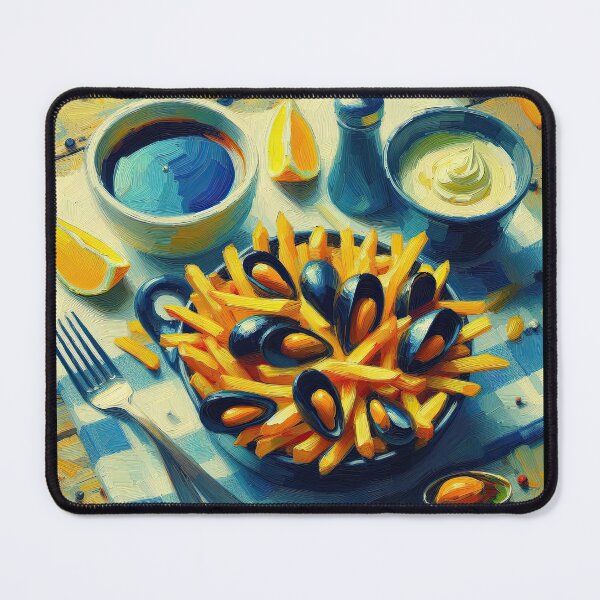 Item preview, Moules Frites Impressionism Art Style designed and sold by artofuniverse.