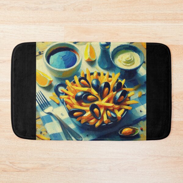 Item preview, Moules Frites Impressionism Art Style designed and sold by artofuniverse.