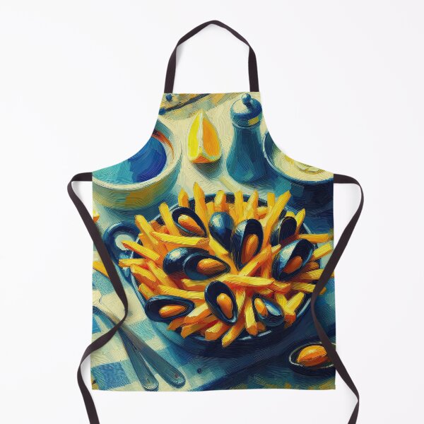 Item preview, Moules Frites Impressionism Art Style designed and sold by artofuniverse.