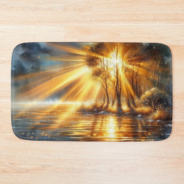 Item preview, Golden water reflections in autumn: magical moments by the water designed and sold by FotoworldEdel.