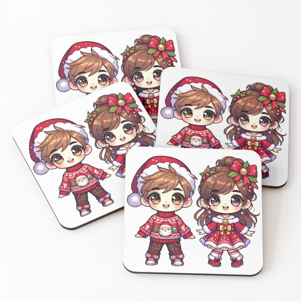 Item preview, Cute Christmas Couple in Festive Outfits designed and sold by Chokhdi289shop.