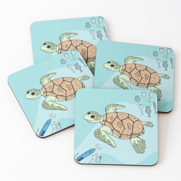 Item preview, Turtle Threatened by Ocean Pollution designed and sold by Jacqostermann.
