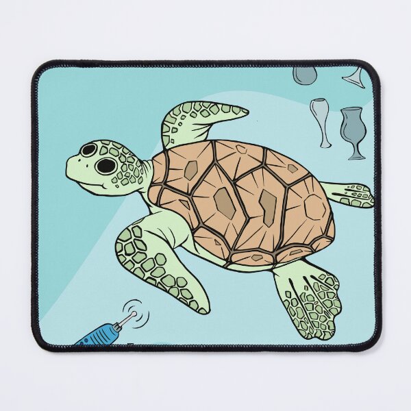 Item preview, Turtle Threatened by Ocean Pollution designed and sold by Jacqostermann.