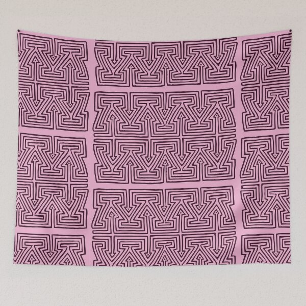 Item preview, pink kuna mola from panama and colombia designed and sold by Melquidedec.