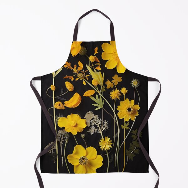 Item preview, Yellow dried flowers collage for late summer or autumn designed and sold by EmeraldeaArt.