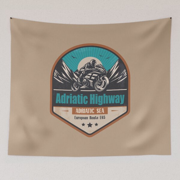 Item preview, Adriatic Highway Motorcycling Mountain Design designed and sold by CynthiaGraphics.