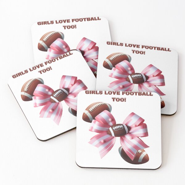 Item preview, Girls Love Football Too T-Shirt - Footballs and Pink Bow Design, Cute Sporty Tee for Girls Who Love Football Fun Fan Unisex Heavy Cotton Tee designed and sold by Terristees4U.