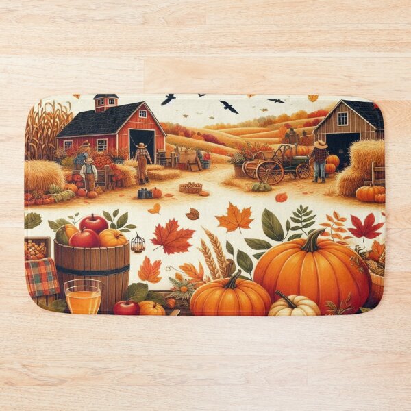 Item preview, rustic farm scene illustration designed and sold by Dominika Farkašová.
