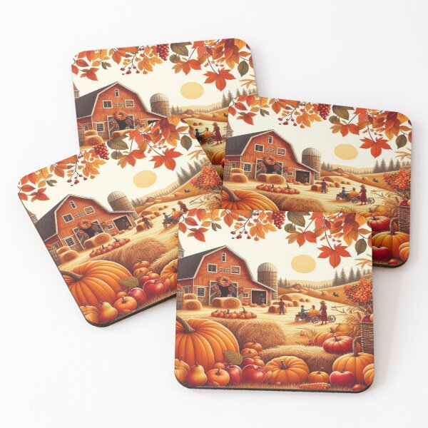 Item preview, pumpkins and hay bales designed and sold by Dominika Farkašová.