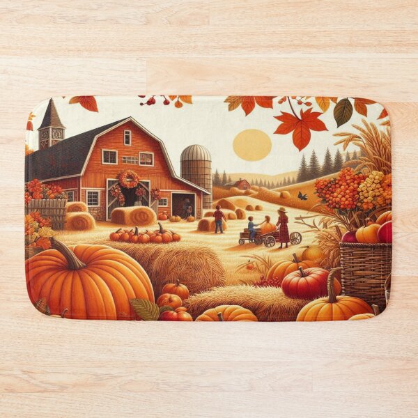 Item preview, pumpkins and hay bales designed and sold by Dominika Farkašová.