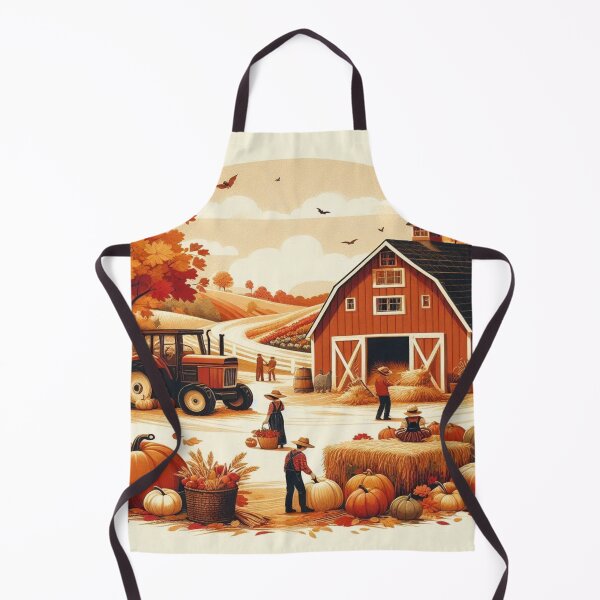Item preview, adorned with vibrant pumpkins and hay bales designed and sold by Dominika Farkašová.