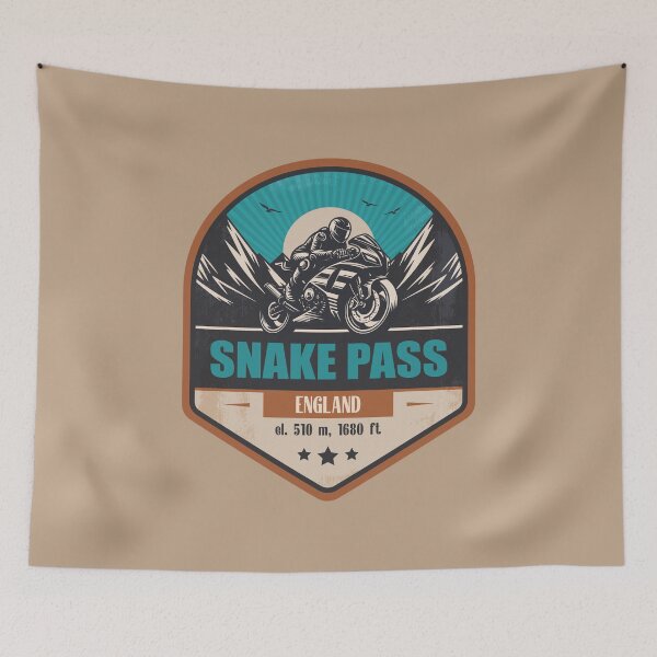 Item preview, Snake Pass England Motorcycling Mountain Design designed and sold by CynthiaGraphics.