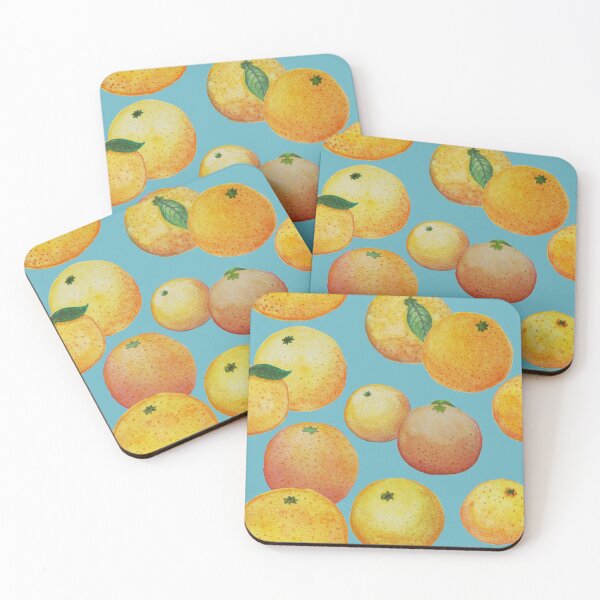 Item preview, Juicy oranges pattern+stickers designed and sold by Blue-Paint.