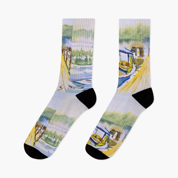 Item preview, Norfolk broads boats on lake painting designed and sold by MikeJory.