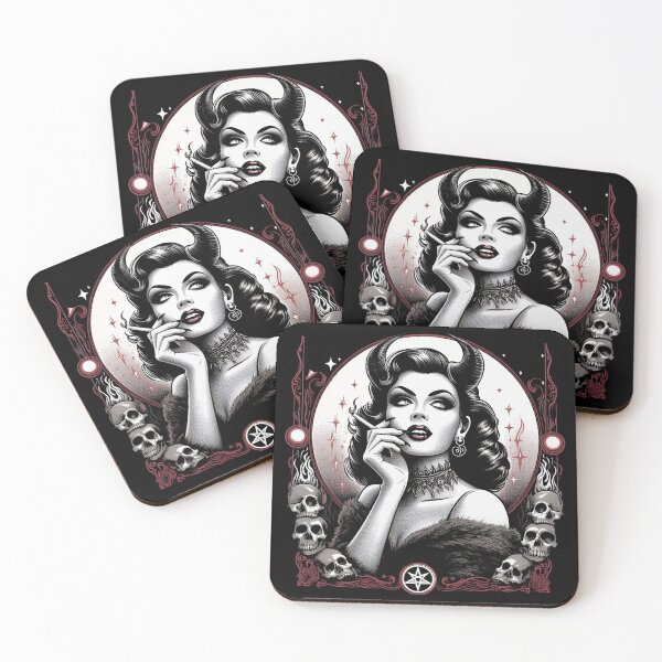 Item preview, Retro Devil Girl designed and sold by PulpVintage.