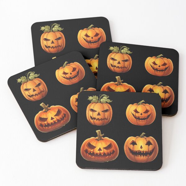 Item preview, Jack o lantern carved pumpkin Halloween decor stickers designed and sold by Daydreamsatdawn.