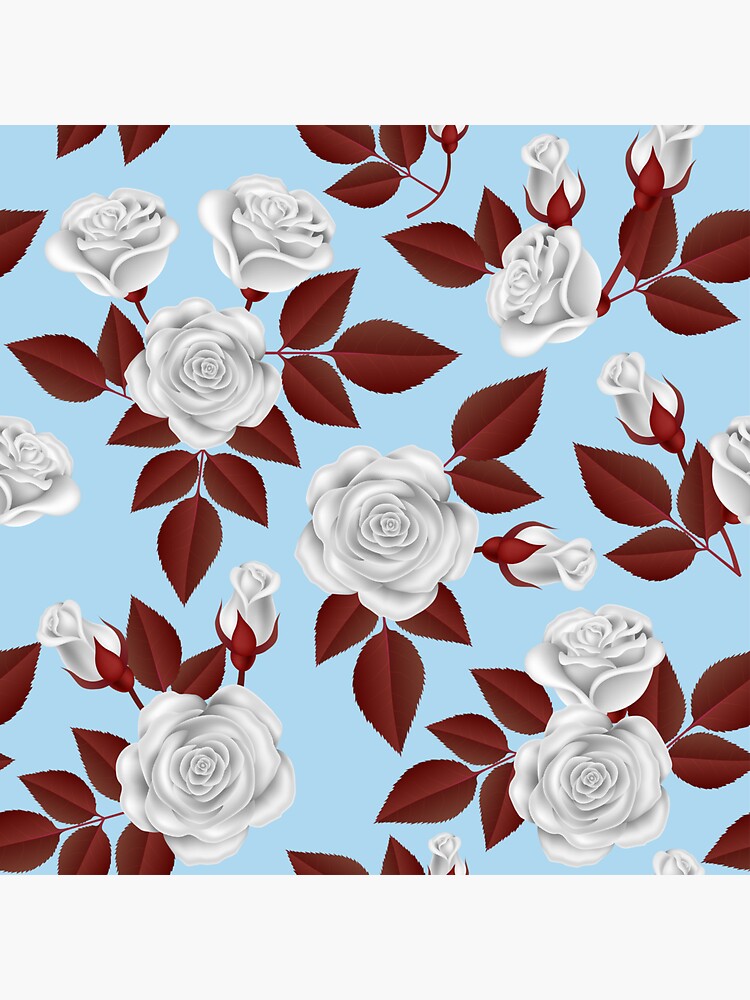 Rose flower seamless pattern by creaschon