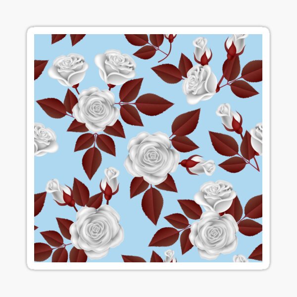 Rose flower seamless pattern Sticker