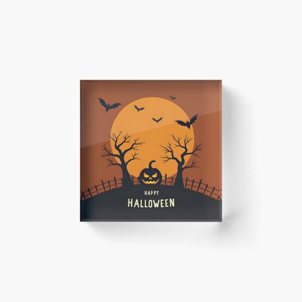 Item preview, Happy Halloween Moon Flat designed and sold by NEOCHRONOS.