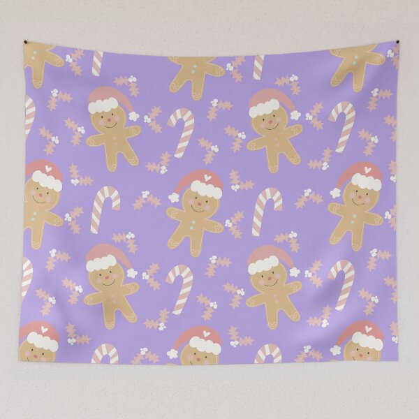 Item preview, Gingerbread And Holly Pattern designed and sold by HematiteDesign.