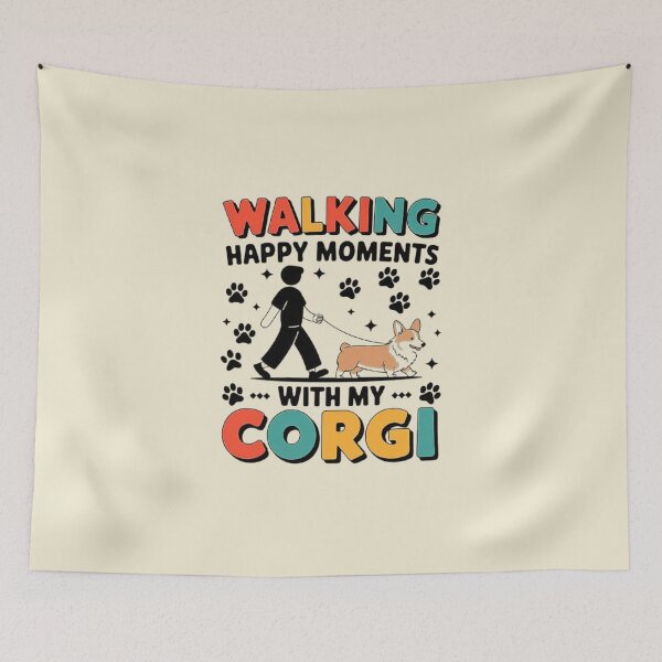 Item preview, Walking Joy with My Corgi - Dog Lover Design designed and sold by love3617.